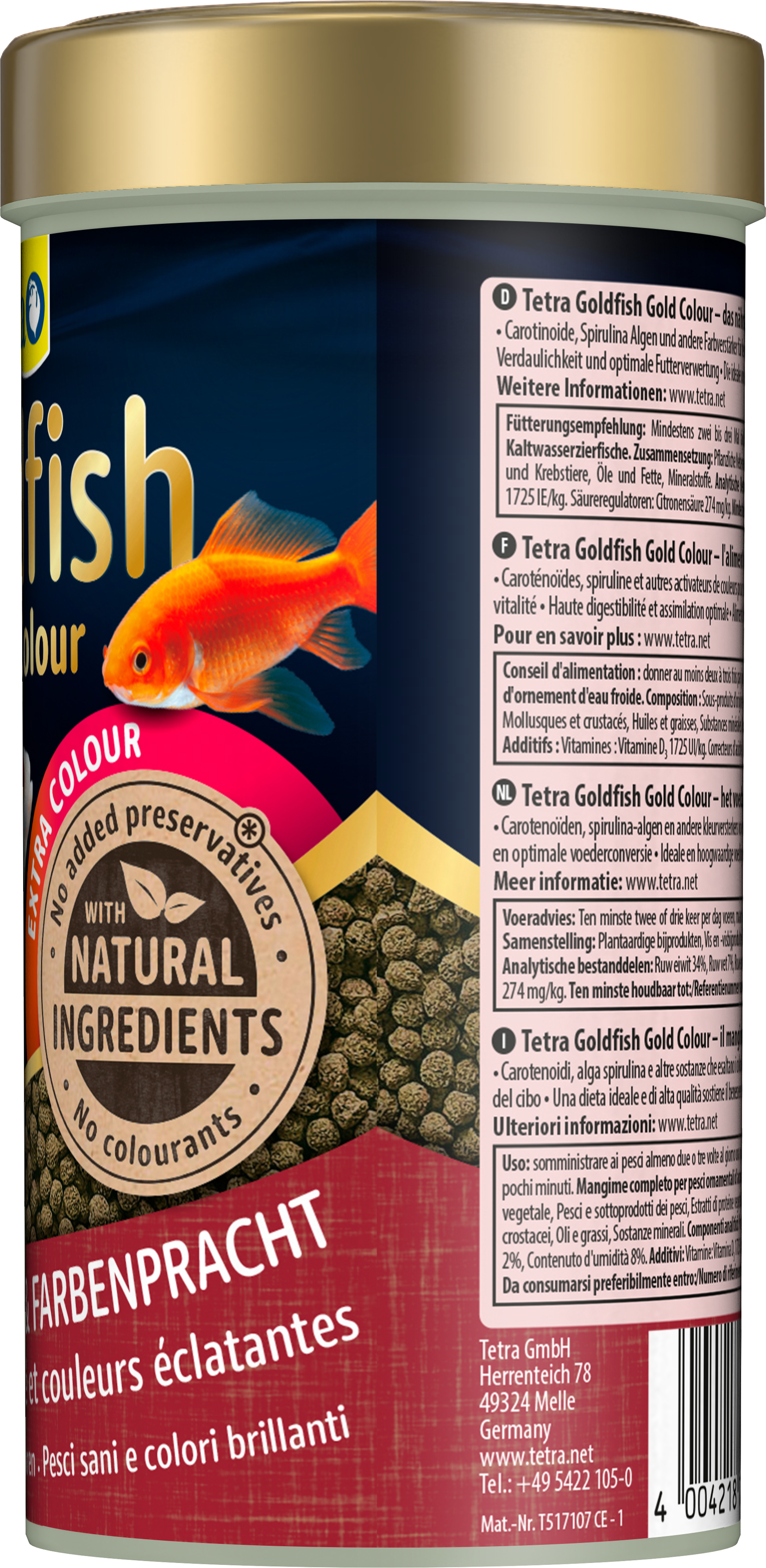 Tetra - Aliment Goldfish Gold Colour pour Poissons Rouges - 250ml Image num&eacute;ro 5
