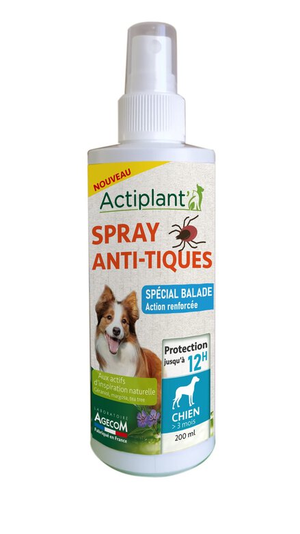 ActiPlant' - Spray Anti-tiques Spécial Balade pour Chien - 200ml Image numéro 1 ActiPlant' - Spray Anti-tiques Spécial Balade pour Chien - 200ml Image numéro 1