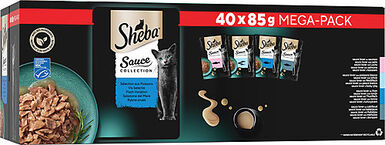 Sheba - Mega-Pack Pâtée en Sauce Collection pour Chats - 40x85g