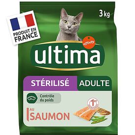 Ultima - Croquettes Chat Stérilisé Adulte Saumon - 3 kg
