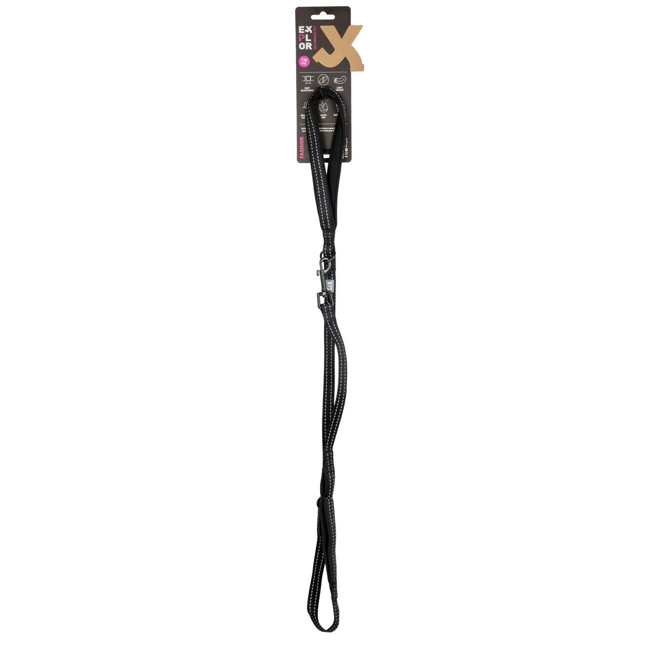 Duvoplus - Laisse Fashion Ultimate Fit On-The-Road Noir 130cm pour Chiens - 16mm Image num&eacute;ro 2