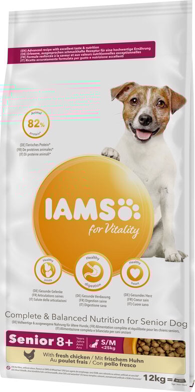 Iams - Croquettes for Vitality Chien Senior Petite et Moyenne Race Au poulet frais - 12kg Image numéro 1 Iams - Croquettes for Vitality Chien Senior Petite et Moyenne Race Au poulet frais - 12kg Image numéro 1