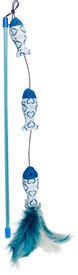 Flamingo - Jouet Ice Canne à Pêche 3 Poissons pour Chats - 45cm