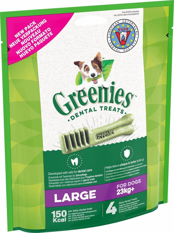 Greenies - Friandises Sticks Dentaires LARGE pour Grand Chien - x4 Image numéro 1 Greenies - Friandises Sticks Dentaires LARGE pour Grand Chien - x4 Image numéro 1