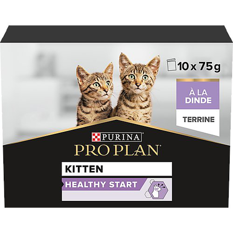 Pro Plan - Pâtée Repas Kitten Healthy Start Dinde pour Chatons - 10x75g image number null