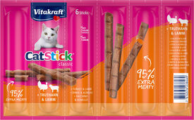 Vitakraft - Cat Stick Dinde et Agneau - 6Pcs
