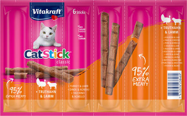 Vitakraft - Cat Stick Dinde et Agneau - 6Pcs