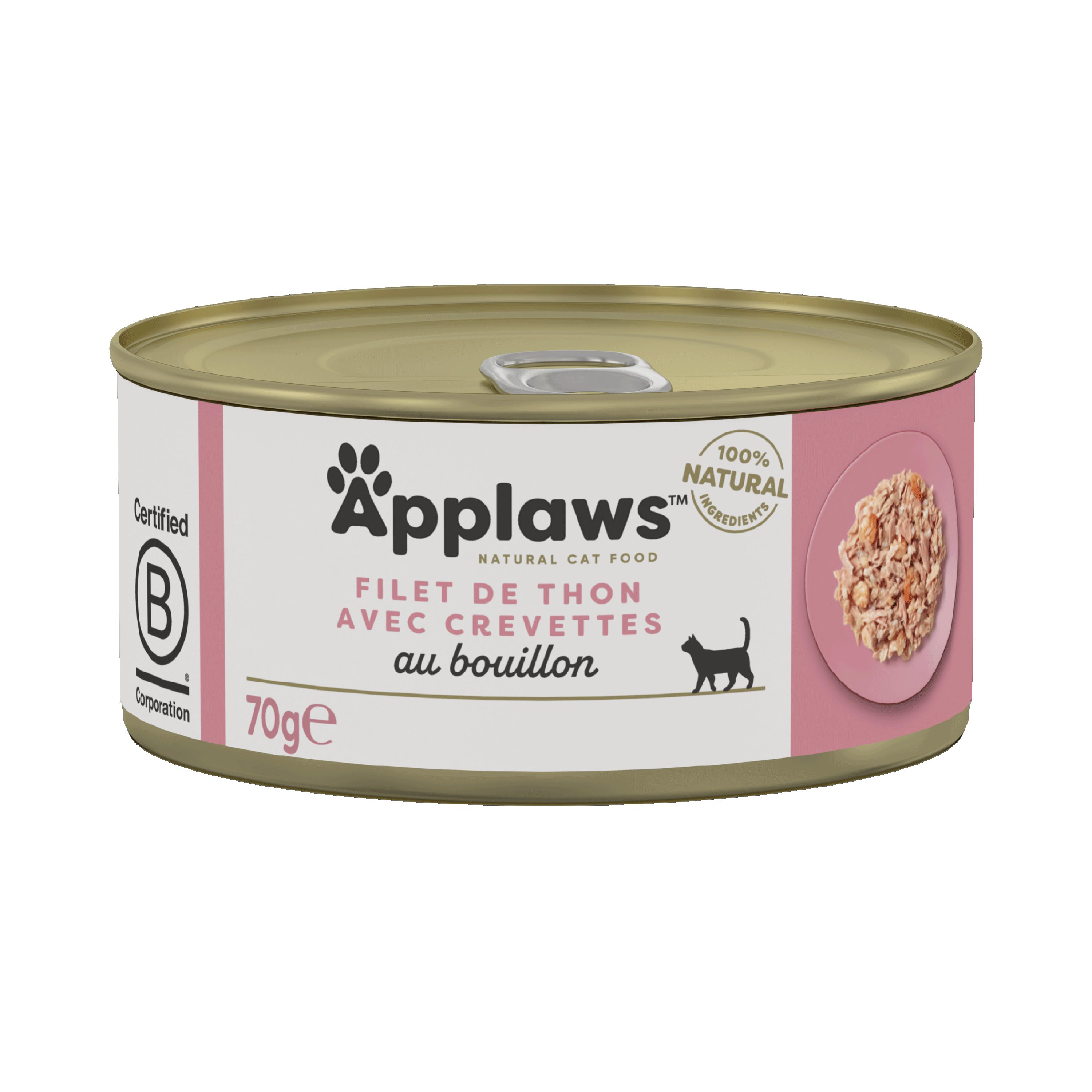 Applaws - P&acirc;t&eacute;e en Bo&icirc;te au Thon et Crevette pour Chat - 70g Image num&eacute;ro 1