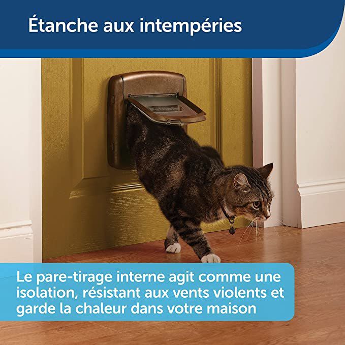 PetSafe - Chati&egrave;re Porte Magn&eacute;tique Luxe pour Chiens et chats - Brun Image num&eacute;ro 5