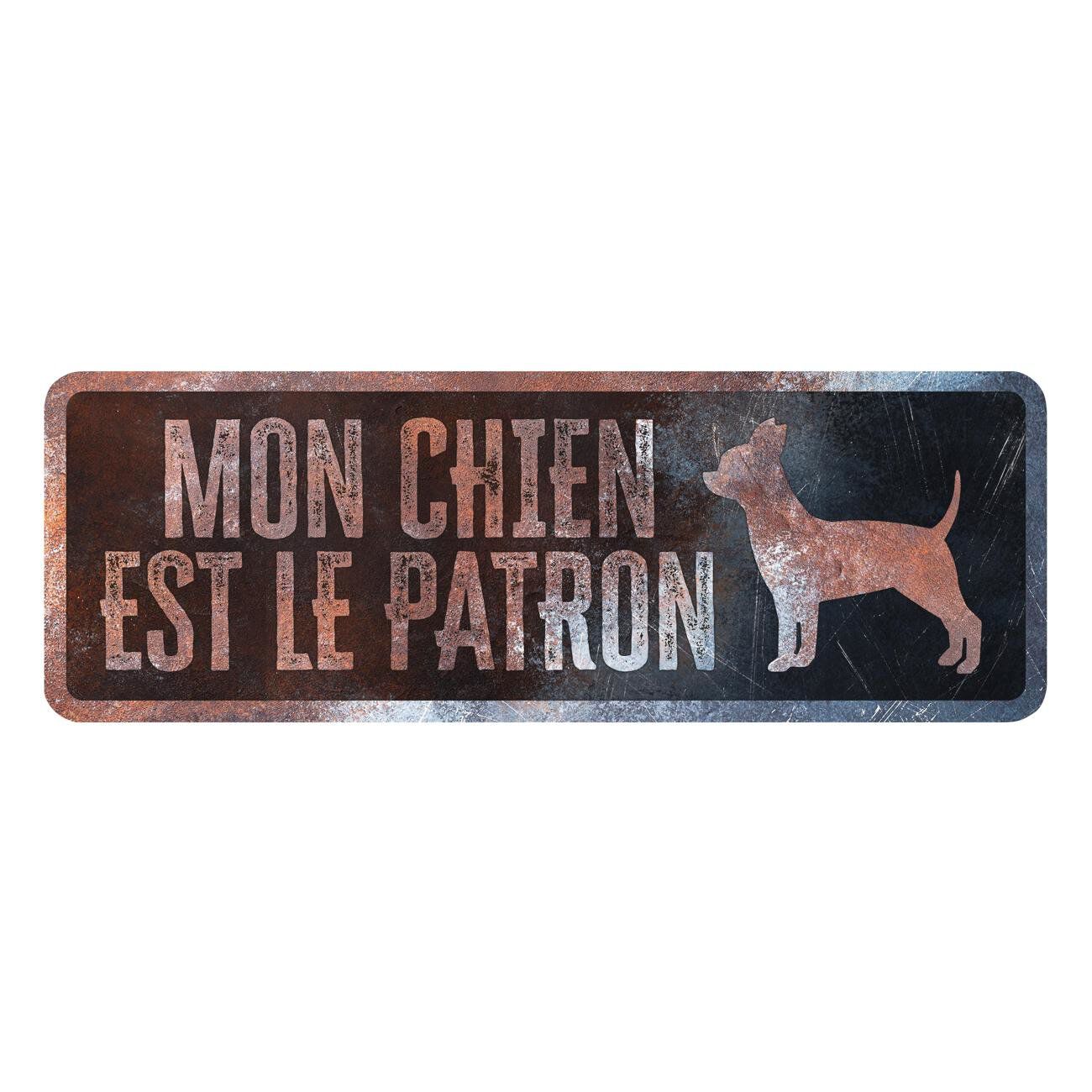 D&D - Panneau d'avertissement Chihuahua Fran&ccedil;ais - 40x13x03cm Multicolore Image num&eacute;ro 1