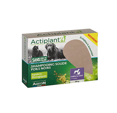 ActiPlant' - Shampoing Solide Poils Noirs pour Chien et Chat - 100g