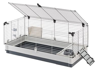 Ferplast - Cage Krolik XL pour Lapins et Cochon d Inde - Gris