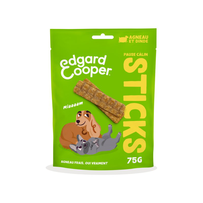 Edgard & Cooper - Sticks Adulte Agneau & Dinde - 75g Image numéro 1 Edgard & Cooper - Sticks Adulte Agneau & Dinde - 75g Image numéro 1