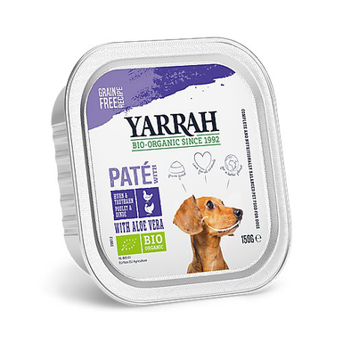 Yarrah - Pâtée Bio Sans Céréales Poulet et Dinde pour Chiens - 150g