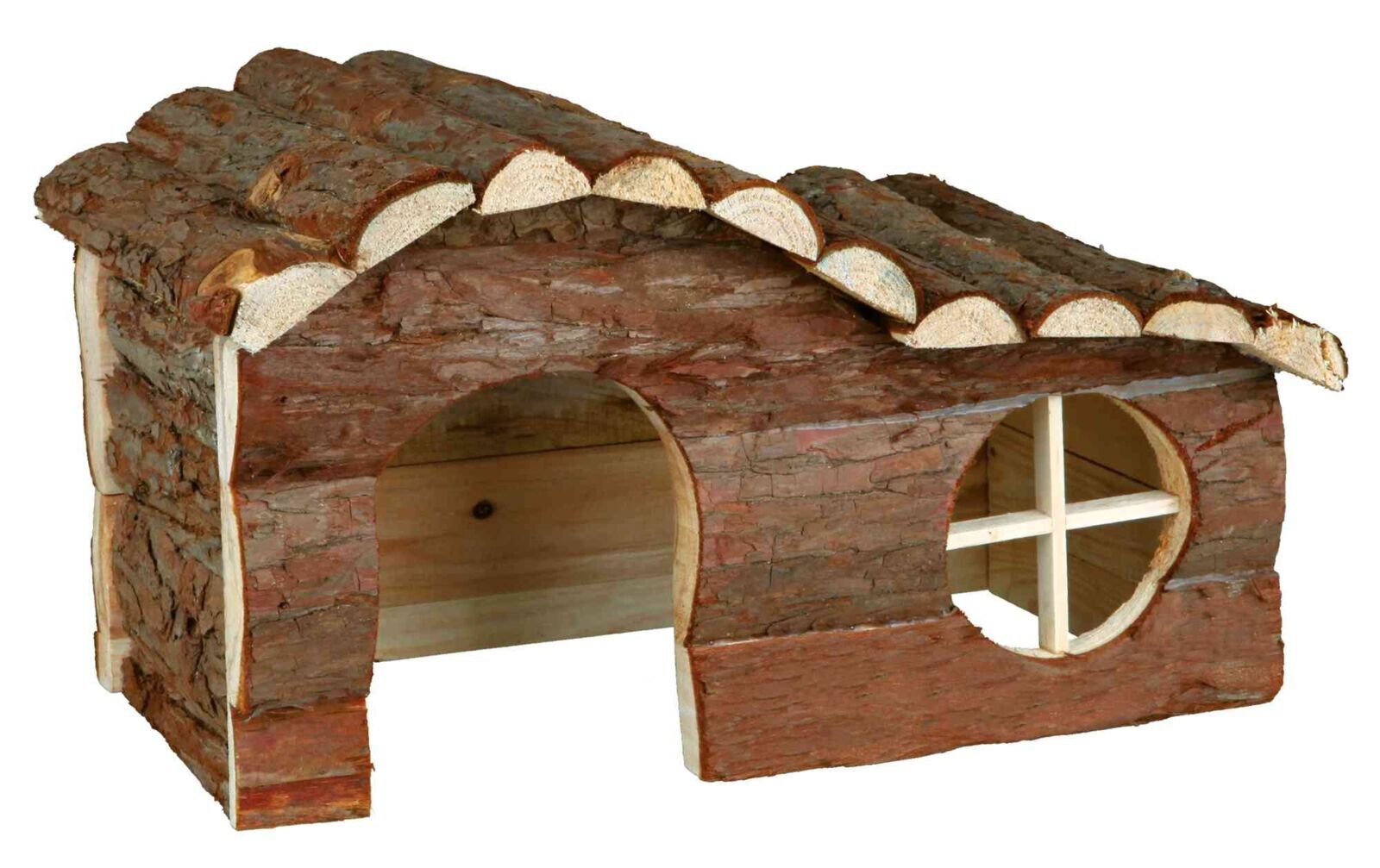 Trixie - Maison Hanna cochon d'Inde bois d'&eacute;corce/flamm&eacute;e - 31x19x19 cm Image num&eacute;ro 1