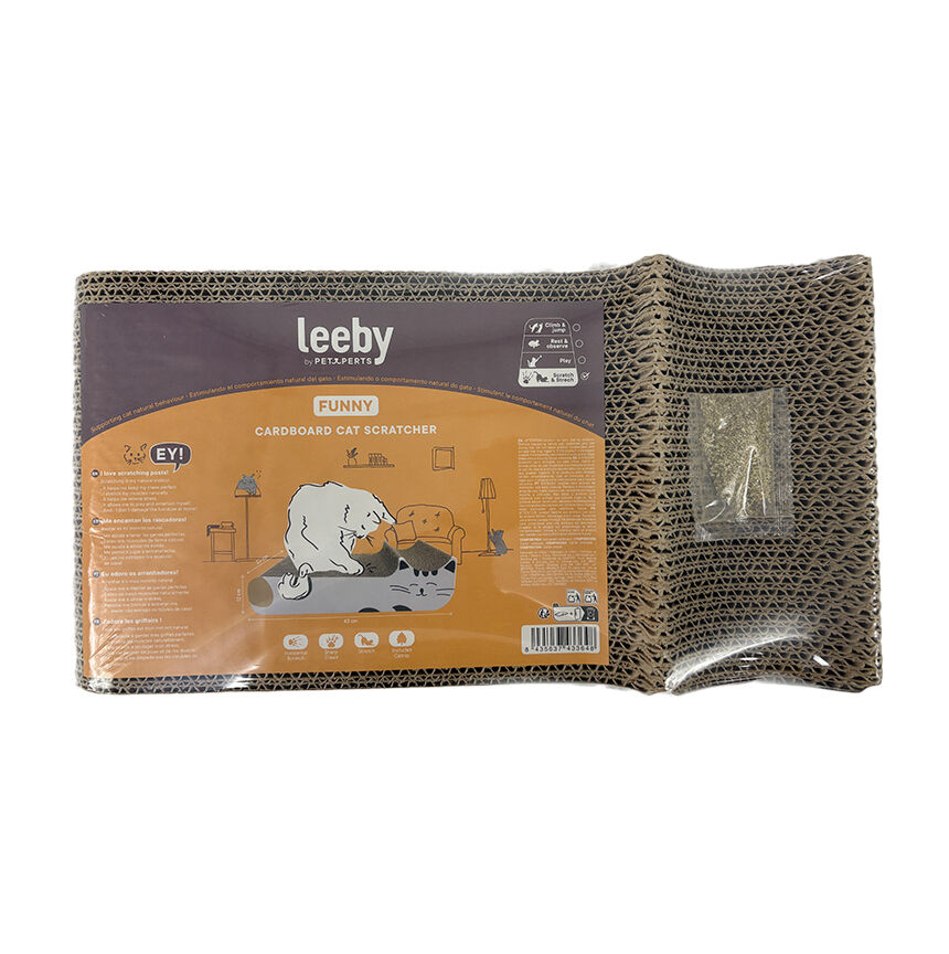 Leeby - Griffoir Carton Funny Kira pour Chats - 43x12x23cm Image num&eacute;ro 5