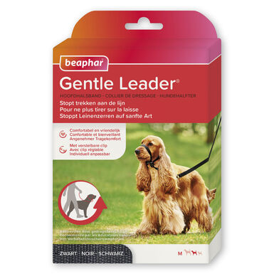 Beaphar - Collier de dressage GENTLE LEADER pour chiens moyens - Noir