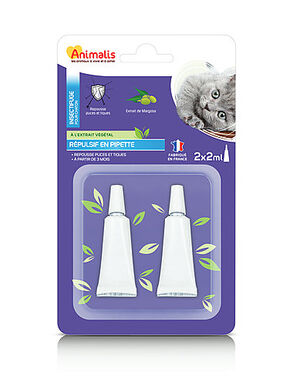 Animalis - Répulsif Insectifuge en Pipette pour Chaton - 2x2ml