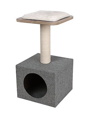 Wouapy - Arbre à Chat FOC Gris - 30X30X56,5 cm