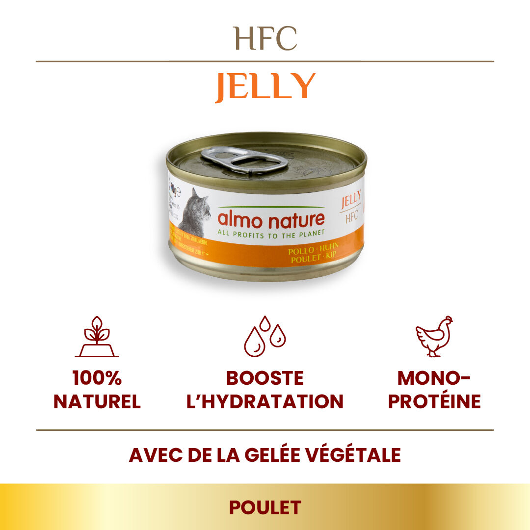 Almo Nature - P&acirc;t&eacute;e en Bo&icirc;te HFC Jelly Imp&eacute;rial au Poulet pour Chat - 70g Image num&eacute;ro 3