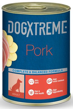 DogXtreme - Pâtée Adulte au Porc pour Chiens - 400g