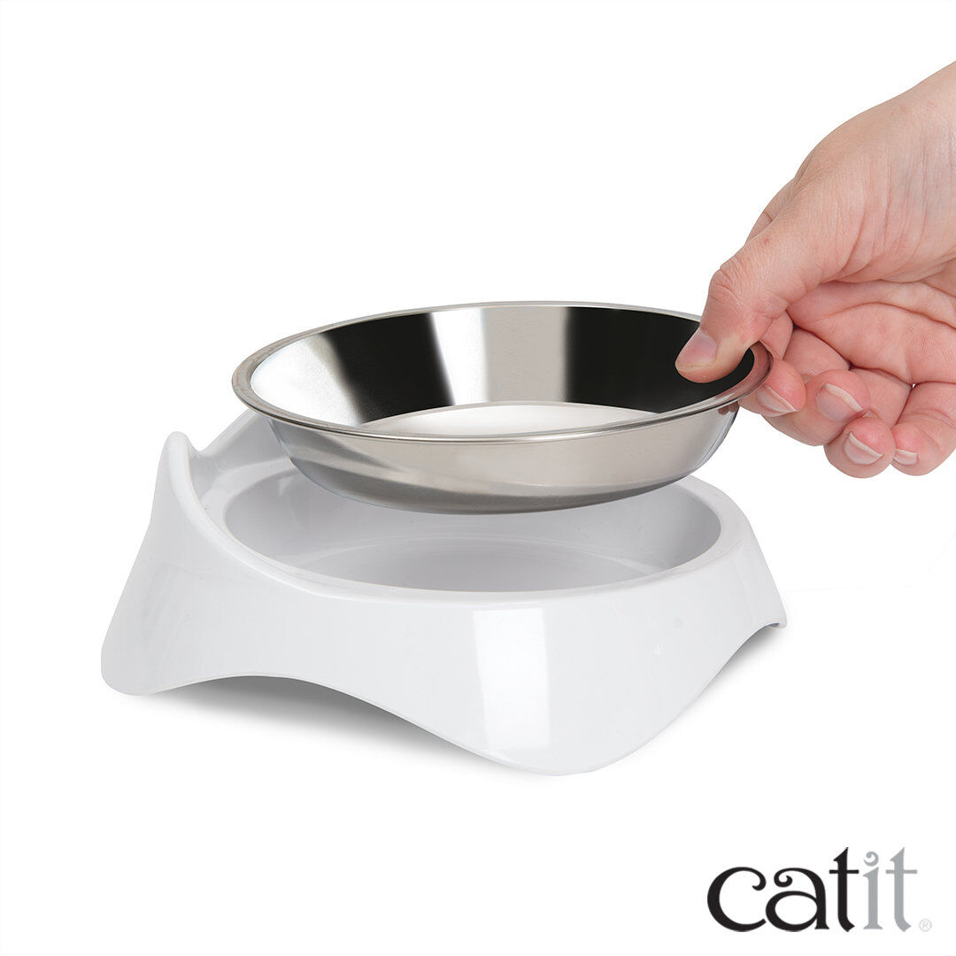 Catit - Bol de nourrissage Pixi Blanc pour Chat - 16,5cm Image num&eacute;ro 2
