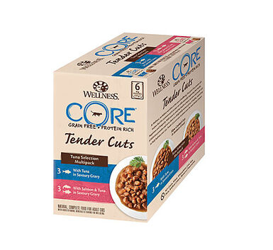 Wellness CORE - Multipack Tenders Cuts au Thon pour Chat - 510g