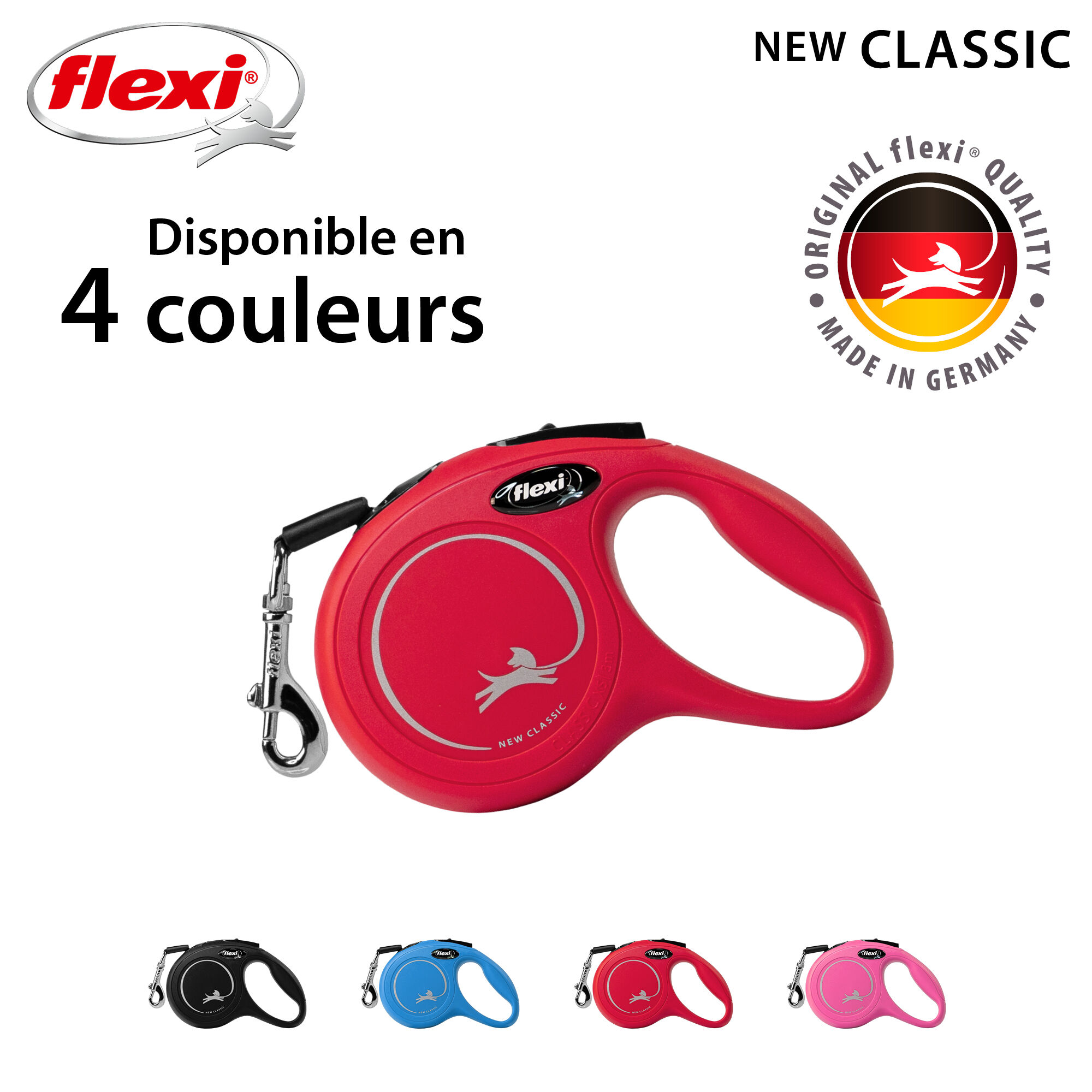 Flexi - Laisse Classic avec Sangle pour Chien Rouge - XS (3m) Image num&eacute;ro 7