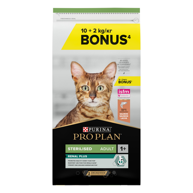 Pro Plan - Croquettes Sterilised au Saumon pour Chat Adulte Stérilisé - 10+2Kg