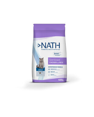 Nath - Croquettes Adult Sterilised au Poulet et Riz pour Chat - 400g