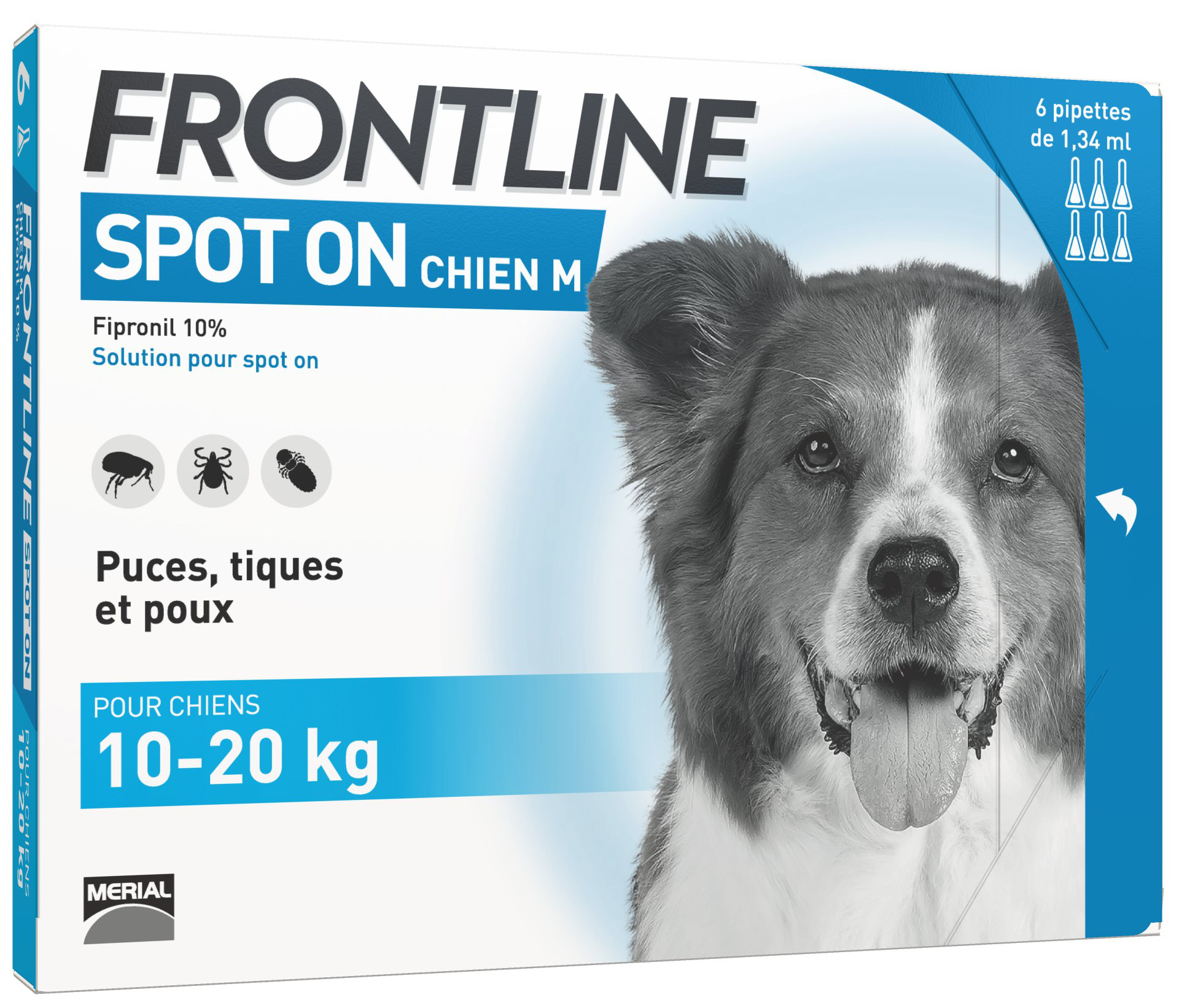 Frontline - Pipettes Antiparasitaire pour Chien de 10 &agrave; 20Kg - 6x1,34ml Image num&eacute;ro 1