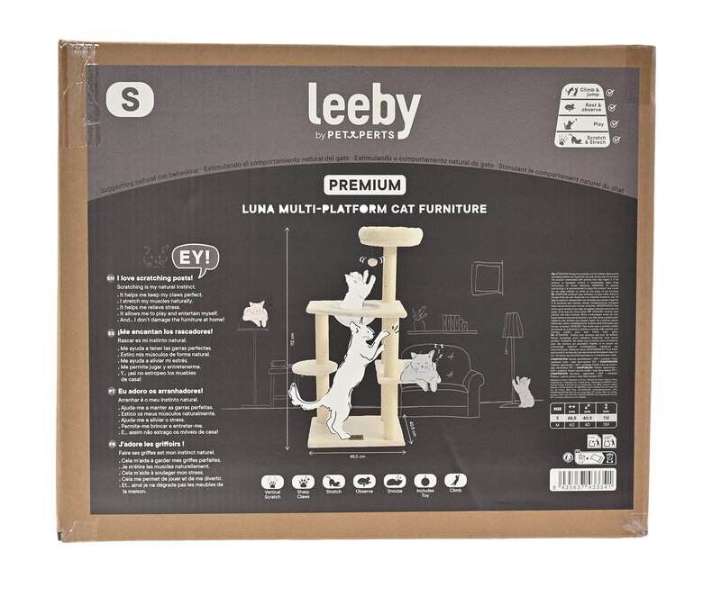 Leeby - Arbre à Chat Luna Premium - 48,5x40,5x112cm Image numéro 8 Leeby - Arbre à Chat Luna Premium - 48,5x40,5x112cm Image numéro 8