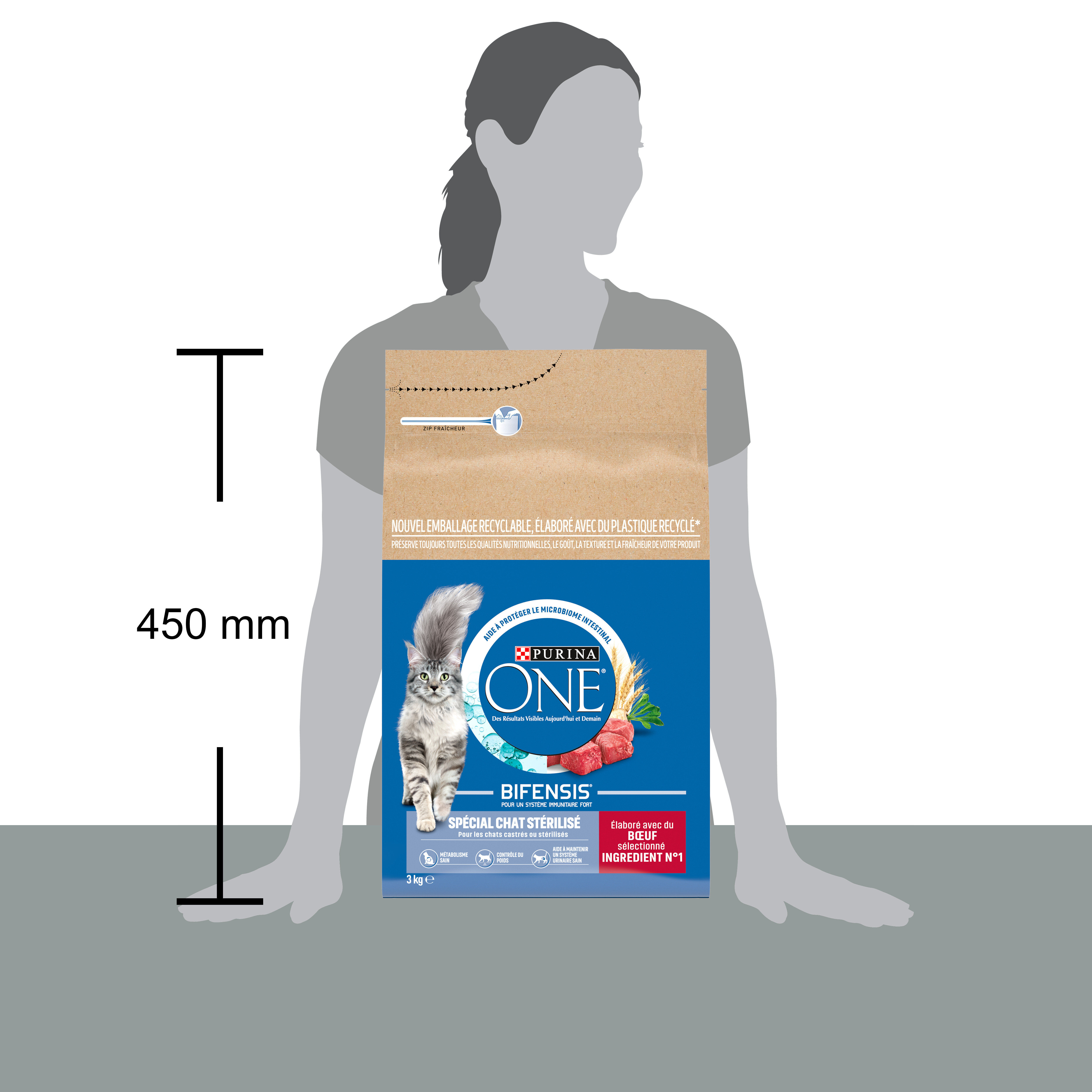 Purina One - Croquettes au Boeuf et Bl&eacute; pour Chat Adulte St&eacute;rilis&eacute; - 3Kg Image num&eacute;ro 4