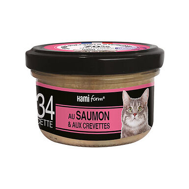 Hamiform - Les Cuisinés N°34 Saumon Crevettes Riz pour Chat - 80g