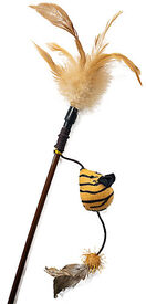 Croci - Jouet Canne à Pêche Souris Plume pour Chats - 47cm