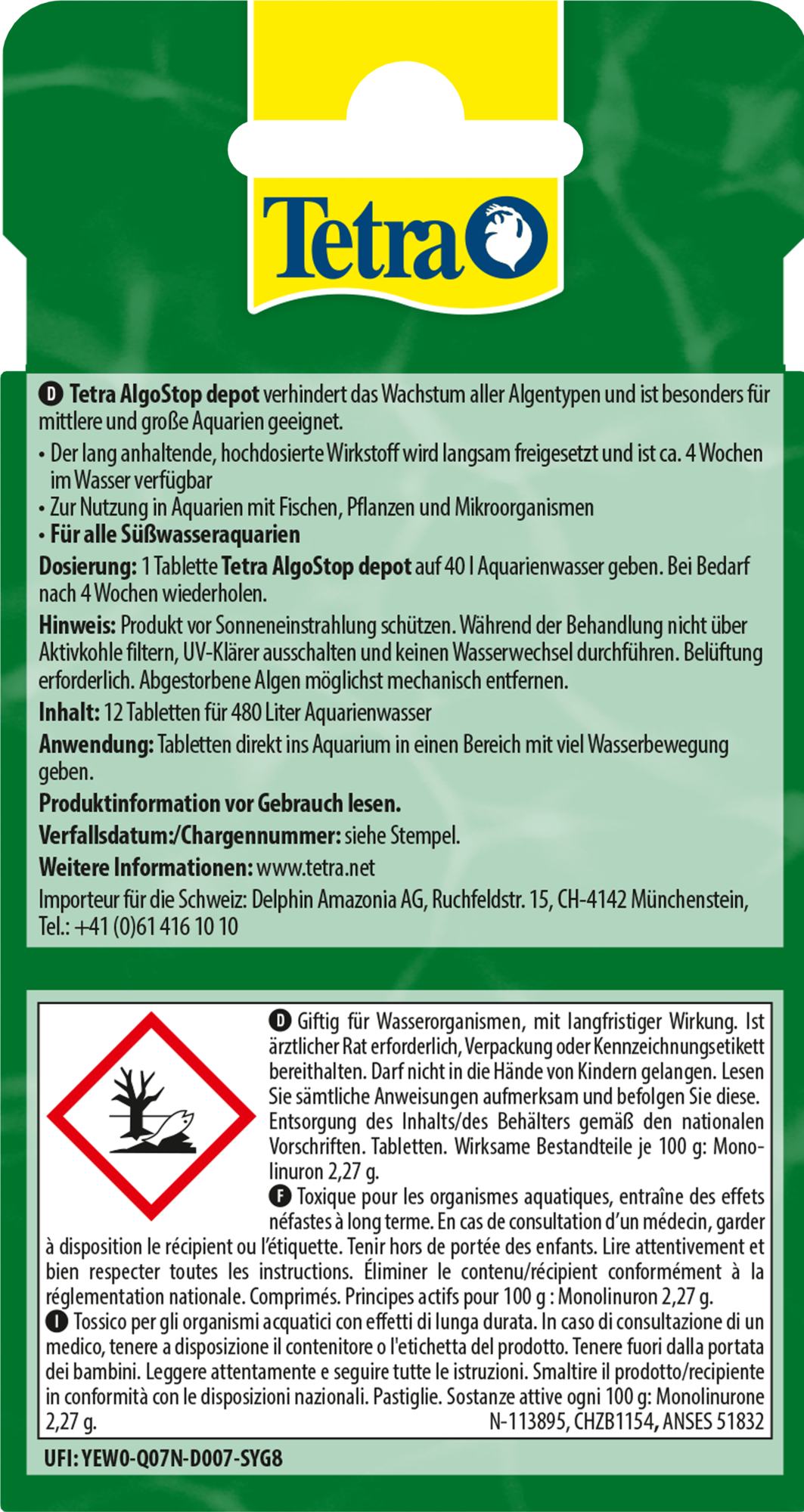 Tetra - &Eacute;limine les Algues AlgoStop Depot en Comprim&eacute;s pour Aquarium - x12 Image num&eacute;ro 4