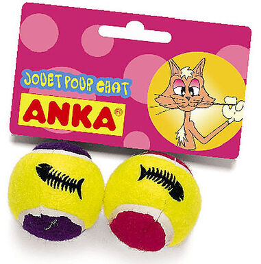 Jouet pour Chat Lot de 2 Mini Balles Tennis Grelot