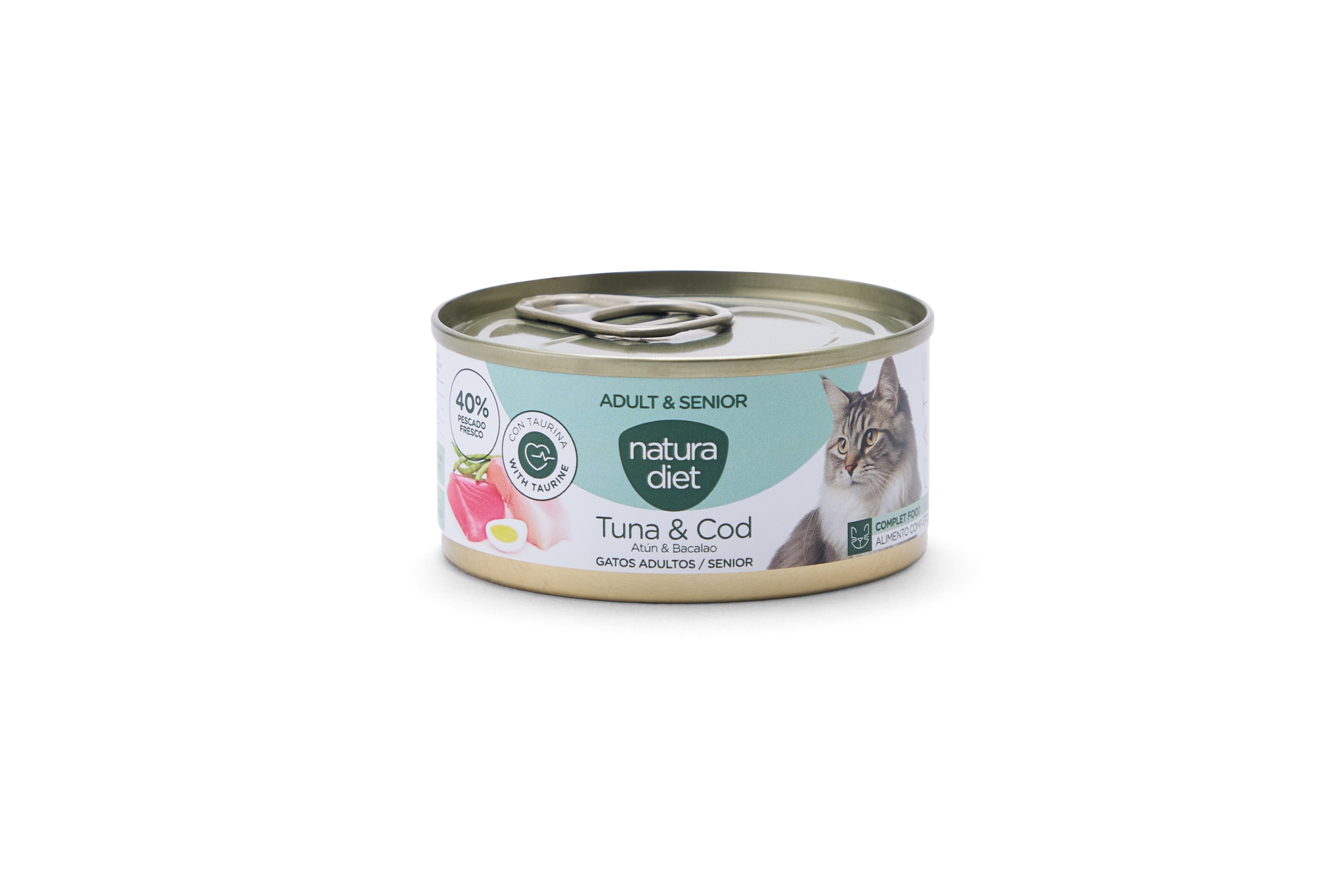 Natura Diet - P&acirc;t&eacute;e Adult Senior Thon & Morue pour Chats - 85g Image num&eacute;ro 1