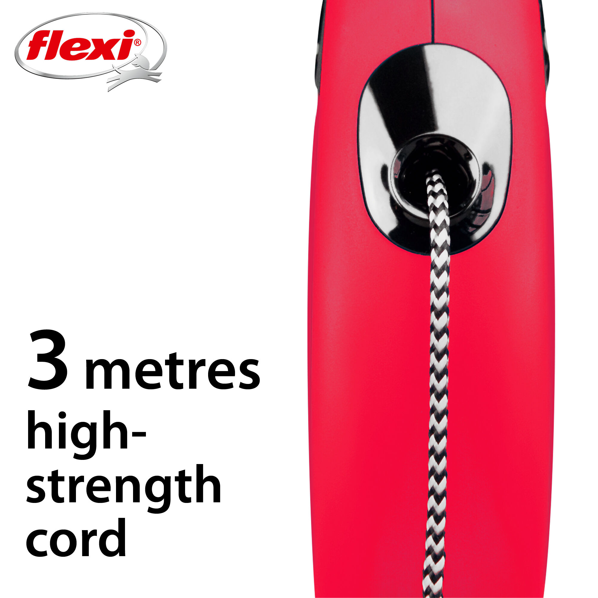 Flexi - Laisse XS pour Chat de 3m - Rouge Image num&eacute;ro 6