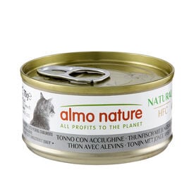Almo Nature - P&acirc;t&eacute;e en Bo&icirc;te HFC Natural Thon avec Alevins pour Chat - 70g