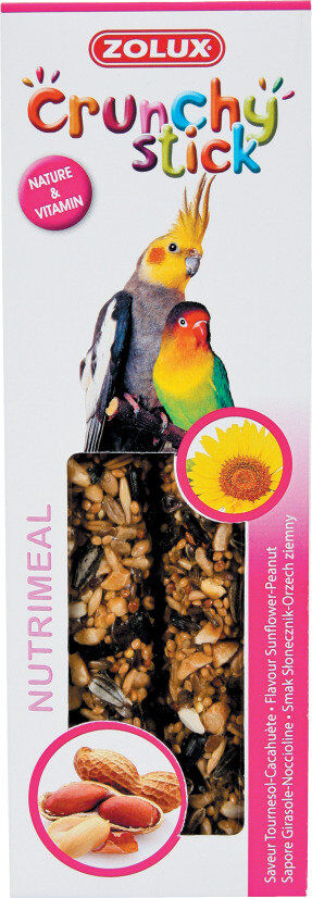 Zolux - Friandises Crunchy Stick Tournesol et Cacahu&egrave;te pour Grandes Perruches - 115g Image num&eacute;ro 2