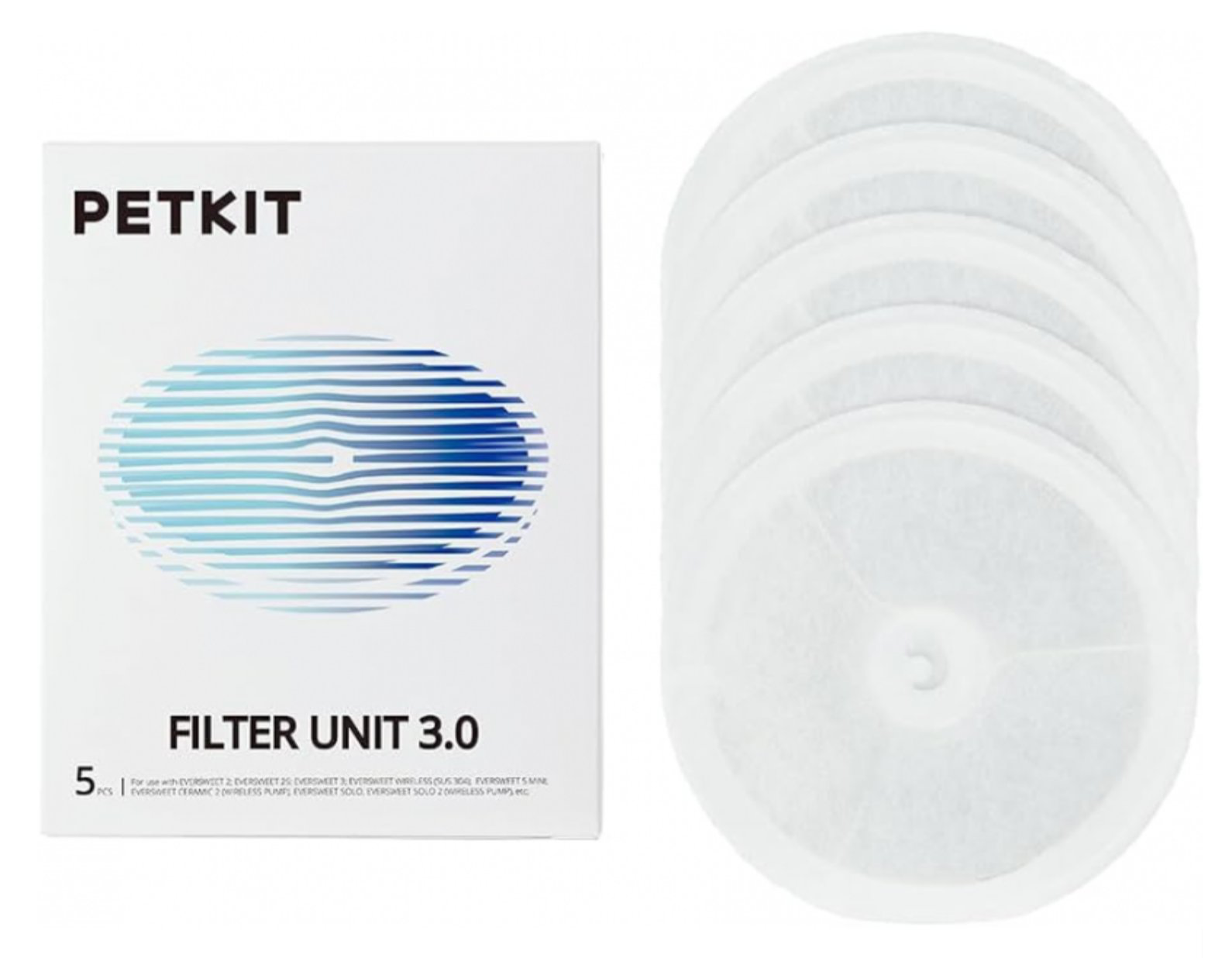 Petkit - Filtre Fontaine &agrave; Eau EVERSWEET 2.0 & 3.0 & CYBERTAIL pour Chat et Chien - x5 Image num&eacute;ro 1
