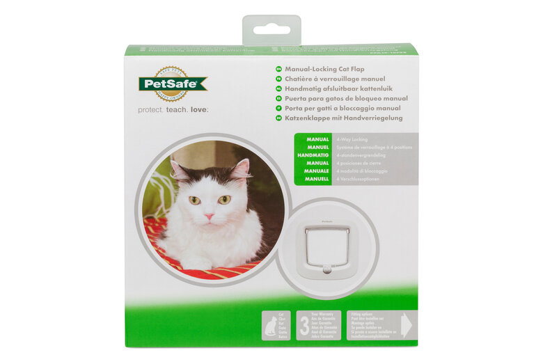 PetSafe - Chatière 4 Positions Luxe pour Chats - Blanc Image numéro 1 PetSafe - Chatière 4 Positions Luxe pour Chats - Blanc Image numéro 1