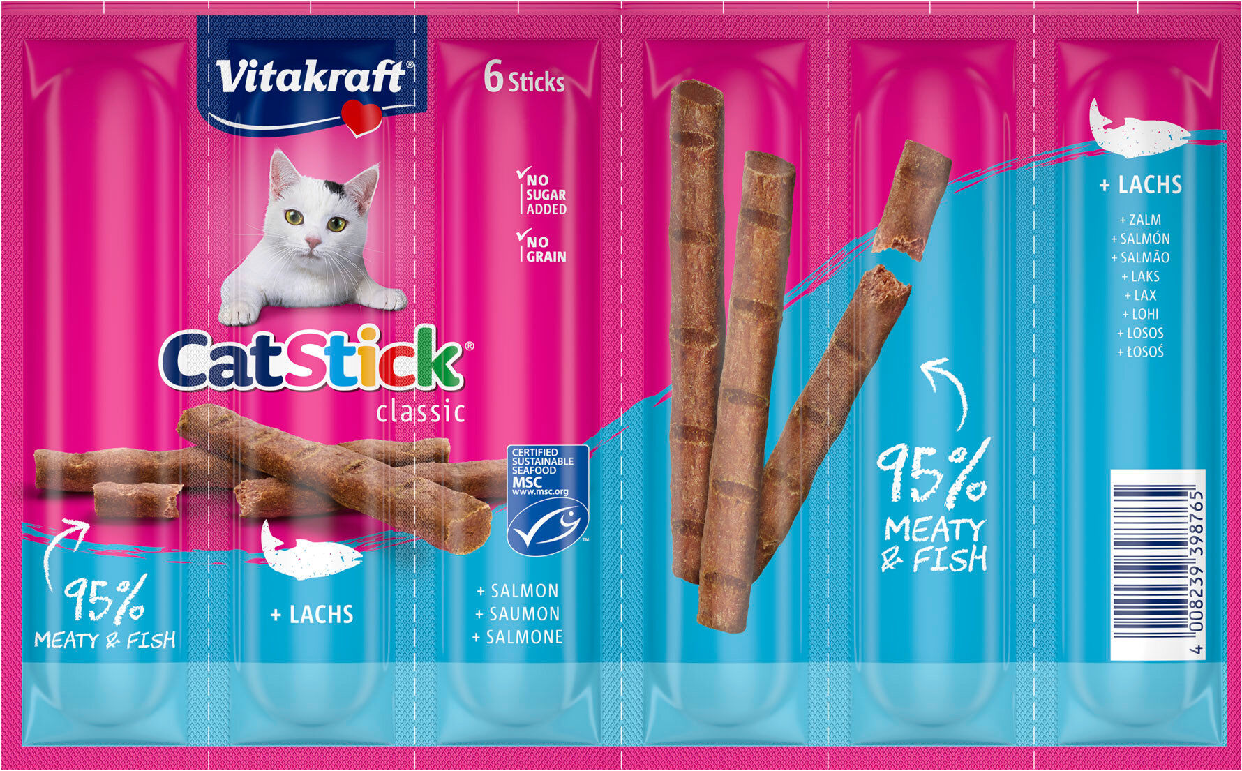 Vitakraft - Cat Stick Saumon P/6 MSC Image num&eacute;ro 1