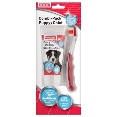 Beaphar - COMBI-PACK CHIOT Dentifrice & Brosse à dents