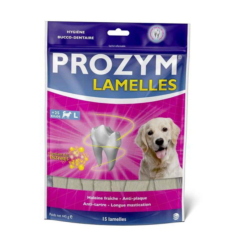 PROZYM - Sachet Lamelles Hygi&egrave;ne Bucco-dentaire L pour Chien - x15 Image num&eacute;ro 1