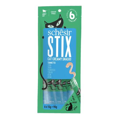 Schesir - Friandises Stix Snacks Crémeux au Thon - 6x15g
