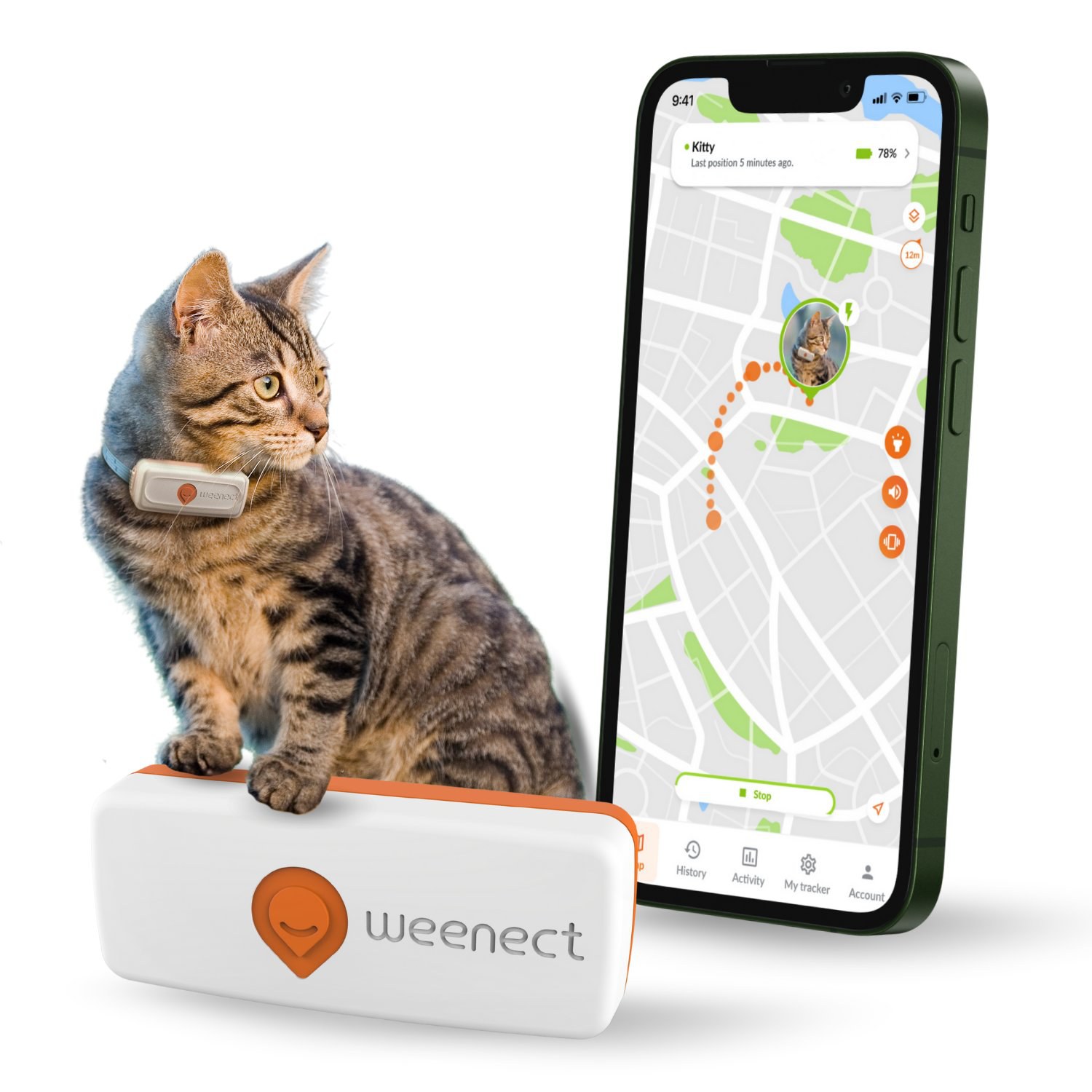 Weenect - Traceur GPS XS Edition 2023 pour Chats - Blanc Image num&eacute;ro 4