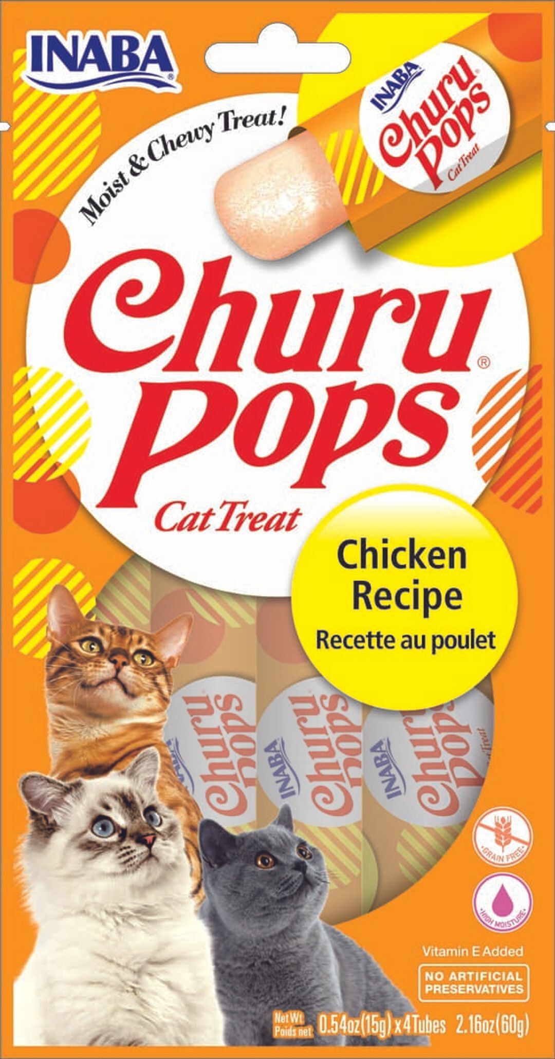 Inaba - Friandises Churo Pops au Poulet pour Chats - 4x15g Image num&eacute;ro 1