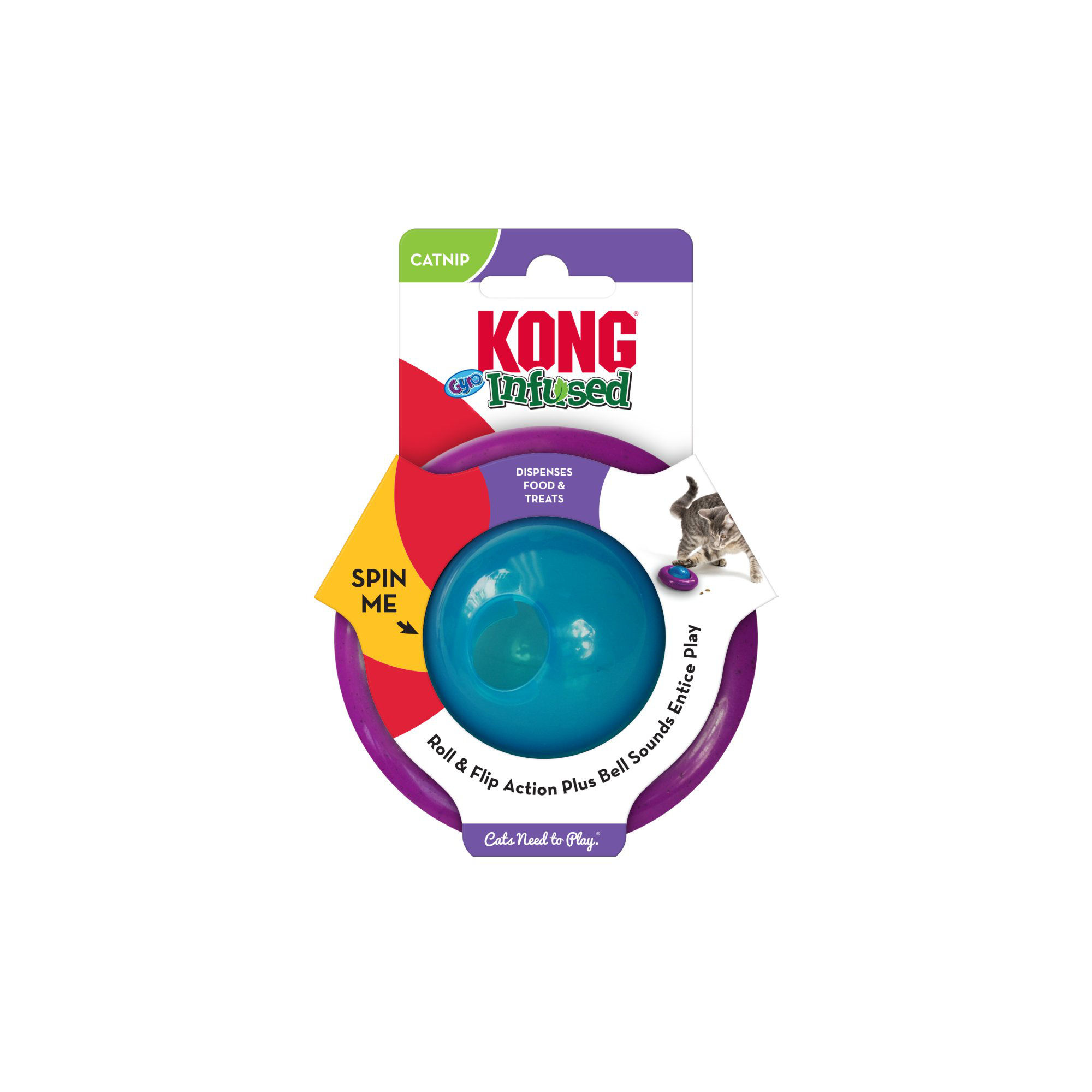 KONG - Jouet Distributeur Friandises Infused Gyro pour Chats Image num&eacute;ro 1